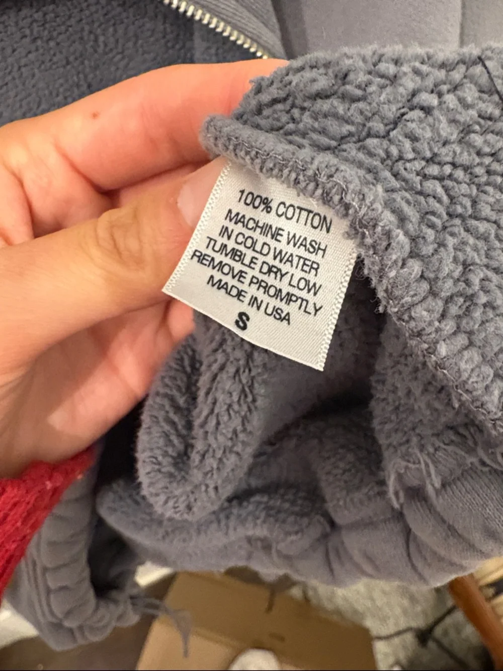 Set active Cropped Quarter-Zip Pullover in Dusty Gray original heavey sweats - Picture 8 of 12